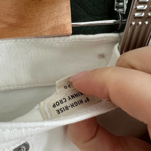 MADEWELL 9" Skinny Pure White Knee-Rip Edition Size 30 casual summer spring - Picture 5 of 8